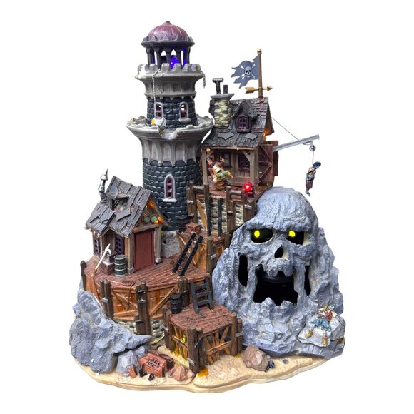 Lemax Spooky Town Isle Of Doom Lighthouse Animated & Sound Halloween Decor READ - Picture 2 of 15